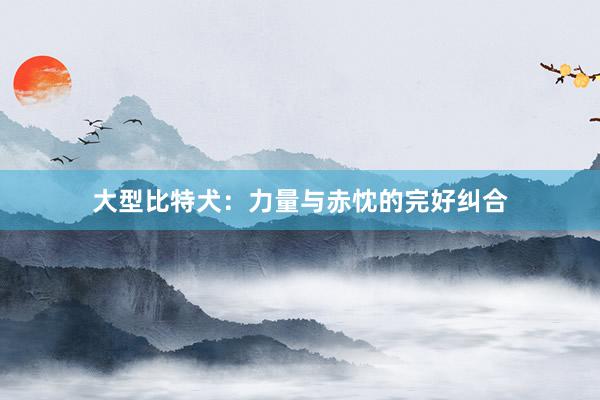 大型比特犬：力量与赤忱的完好纠合